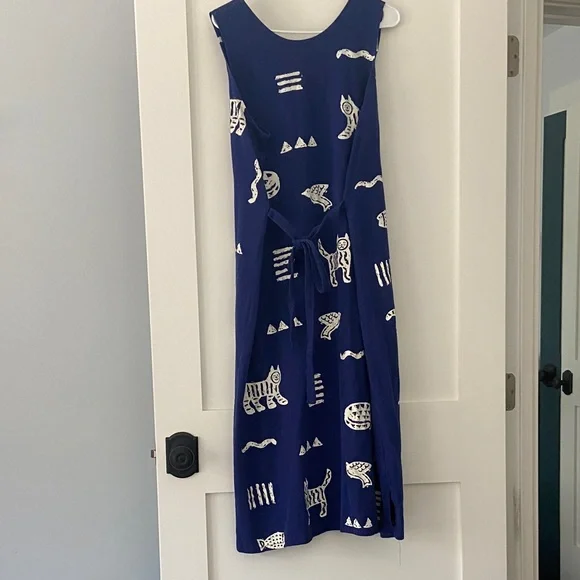 Casual Maxi Dress with fun Cat print - Picture 3 of 7